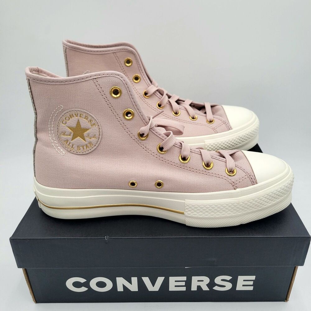 Converse Chuck Taylor All Star Lift Platform Hi Flush Gold A10431C Women's 9.5